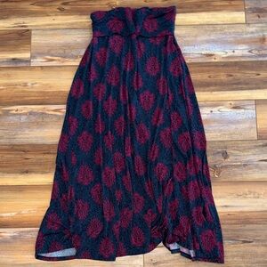 LuLaRoe Black and Red Maxi Skirt